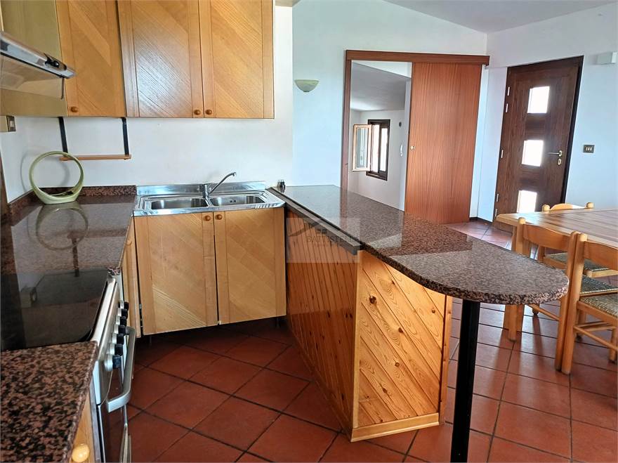 Cucina con terrazzo panoramico